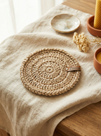Posavaso de Yute tejido a crochet