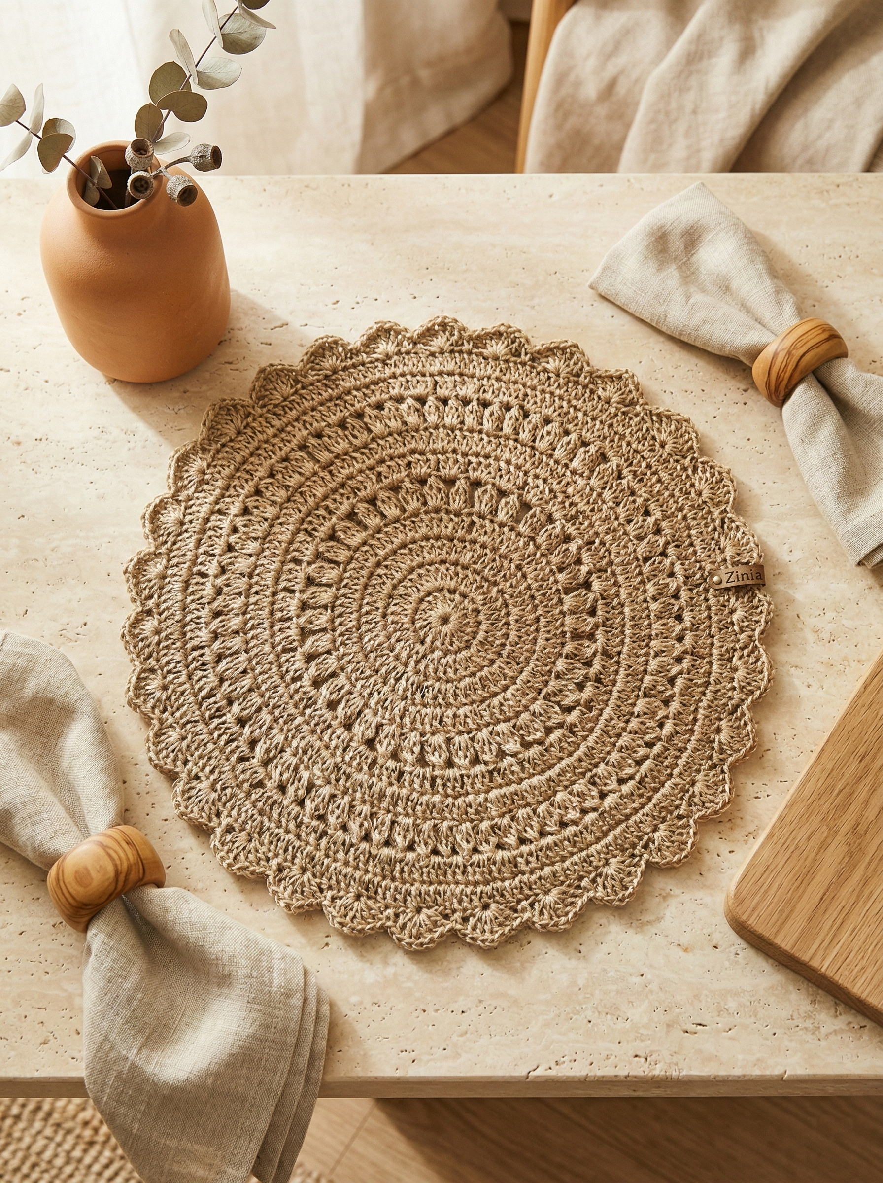 Individual de Yute a Crochet