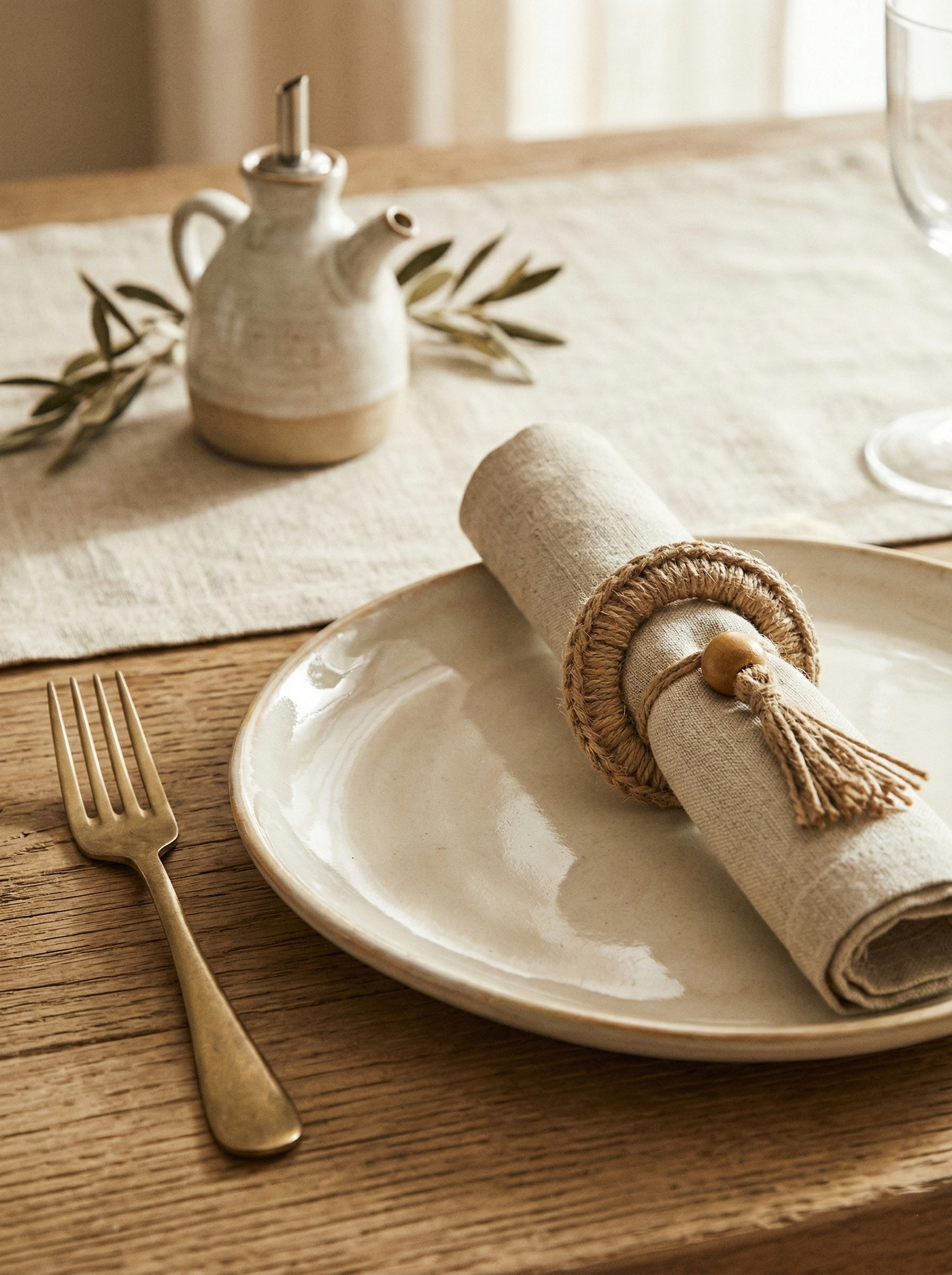 Servilletero de Yute a Crochet